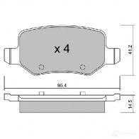 Тормозные колодки дисковые, комплект AISIN 1579631 5411450703819 BPMB-2006 E9GTN 64 - Изображение 3