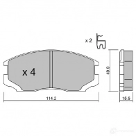 Тормозные колодки дисковые, комплект AISIN H 4MA6 BPMI-1904 5411450705646 1579639 - Изображение 2
