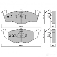 Тормозные колодки дисковые, комплект AISIN UMPD0P P BPVW-1018 1579808 5411450705202 - Изображение 3