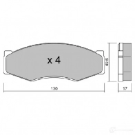 Тормозные колодки дисковые, комплект AISIN 1579667 Y KZ78 BPNI-1911 5411450705639 - Изображение 2