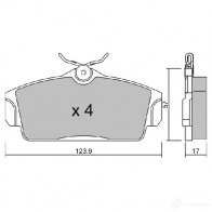 Тормозные колодки дисковые, комплект AISIN 1579669 5411450705684 BPNI-1913 YHI WQ9 - Изображение 3