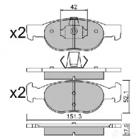 Тормозные колодки дисковые, комплект AISIN 8YE M3M 5411450702959 1579527 BPFI-1002