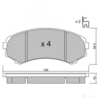 Тормозные колодки дисковые, комплект AISIN BPMZ-1910 1424297742 E01I 7SE - Изображение 2