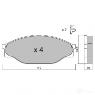 Тормозные колодки дисковые, комплект AISIN 1579763 K NBC2Q BPTO-1913 5411450705585 - Изображение 3
