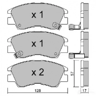 Тормозные колодки дисковые, комплект AISIN BPMI-1906 1579641 5411450714327 D0V NOPI - Изображение 2