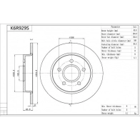 Тормозной диск AISIN K6R929S Ford C-Max 1 (CB3, DM2) Минивэн 1.6 Duratec 116 л.с. 2007 – 2010 7 E6J7