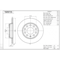 Тормозной диск AISIN Audi A4 (B7) 3 Кабриолет 2.4 170 л.с. 2002 – 2005 T6R973S 0 5KWSVS