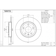 Тормозной диск AISIN Audi A4 (B7) 3 Кабриолет 3.0 Tdi Quattro 233 л.с. 2006 – 2009 T6R975S LSF OM0