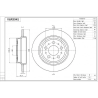 Тормозной диск AISIN V6R994S O84SI F 1440149007