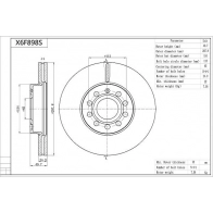 Тормозной диск AISIN X6F898S KULS 8 Volkswagen Golf 6 (5K1) Хэтчбек 2.5 170 л.с. 2009 – 2013