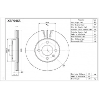 Тормозной диск AISIN I OFI3 Volkswagen Passat (B3-B4) 2 Седан X6F946S