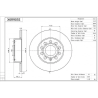 Тормозной диск AISIN Skoda Octavia (A5, 1Z3) 2 Хэтчбек 1.6 MultiFuel 102 л.с. 2008 – 2013 EUX7L 80 X6R903S
