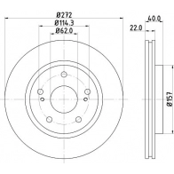 Тормозной диск DON O5GYF US PCD17202 Suzuki Swift