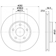 Тормозной диск DON PCD17732 IXA2 K Ford Focus 4 (CEW) Универсал 1.5 EcoBoost 150 л.с. 2018 – 2024