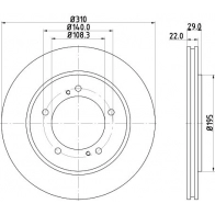 Тормозной диск DON PCD18952 Suzuki Grand Vitara (GT) 1 Кабриолет NY83PL V