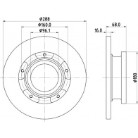 Тормозной диск DON 3DPDH ZC 1441006045 PCD19571