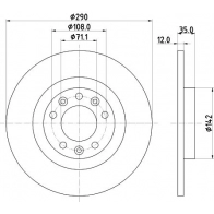 Тормозной диск DON PCD19742 JQS I6 1441006061