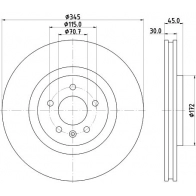 Тормозной диск DON PCD20581 1441006132 MM1TB A7