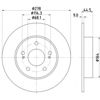 Тормозной диск DON W 2XDER PCD21002 Nissan Avenir