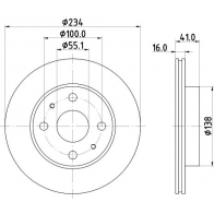 Тормозной диск DON PCD21182 K EMWGV Toyota Duet
