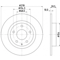 Тормозной диск DON QH3J F Mazda 6 (GJ, GL) 3 Седан 2.0 (GJ2. GL2. GL6) 146 л.с. 2013 – 2025 PCD21572