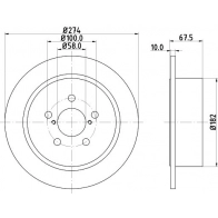 Тормозной диск DON Subaru Legacy (BL) 4 Седан PCD21602 V QKDE