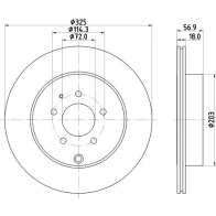 Тормозной диск DON G W72W Mazda CX-7 (ER) 1 Кроссовер 2.2 MZR CD AWD 163 л.с. 2012 – 2013 PCD21662