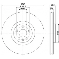 Тормозной диск DON PCD21861 Volvo V60 2 (225) 2018 – 2020 XFQQN QN