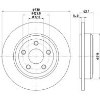 Тормозной диск DON PCD23202 6B MSJ Jeep Grand Cherokee (WK, WK2) 4 Внедорожник 3.0 4x4 238 л.с. 2014 – 2025
