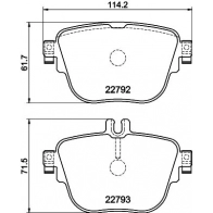 Тормозные колодки дисковые, комплект DON JBO6T Y 1441006417 PCP1604