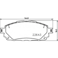 Тормозные колодки дисковые, комплект DON R9180M PCP1611 Toyota 22643 156 1 4