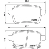Тормозные колодки дисковые, комплект DON PCP1613 25819 258 18 1424220751