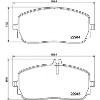 Тормозные колодки дисковые, комплект DON PCP1718 8P 9OPYP Mercedes GLB (X247) 1 1 GLB 180 d (247.610) 116 л.с. 2019 – 2024