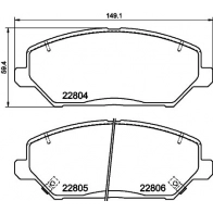 Тормозные колодки дисковые, комплект DON GF SEO8 PCP1725 Kia Xceed (CD) 1 Кроссовер 1.0 T-GDI 120 л.с. 2019 – 2024