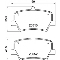 Тормозные колодки дисковые, комплект DON Q6GKC 5 PCP1748 Volvo XC40 1 (536) Кроссовер T2 129 л.с. 2019 – 2024