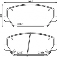 Тормозные колодки дисковые, комплект DON Kia Optima (JF) 4 2015 – 2020 PCP1754 FETF2L L