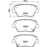 Тормозные колодки дисковые, комплект DON EQ47V Q Kia Xceed (CD) 1 Кроссовер 1.0 T-GDI 120 л.с. 2019 – 2024 PCP1772