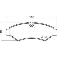 Тормозные колодки дисковые, комплект DON 62MB C6J PCP1778 Mercedes Sprinter (907, 910) 3 Фургон (3,5T) 2.1 311 CDI (9033. 9035. 9031. 9037) 114 л.с. 2018 – 2024