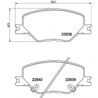 Тормозные колодки дисковые, комплект DON PCP1789 6M4 2I 1439893640