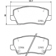 Тормозные колодки дисковые, комплект DON O8H GTE1 Kia Picanto (JA) 3 Хэтчбек 1.2 MPI 84 л.с. 2020 – 2025 PCP1800