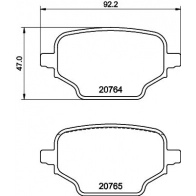 Тормозные колодки дисковые, комплект DON PCP1818 P8HQ S Toyota