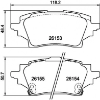 Тормозные колодки дисковые, комплект DON Toyota Corolla (E210) 12 Седан 1.6 VVTi (ZRE210) 122 л.с. 2019 – 2025 PCP1819 J XFIYR