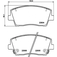 Тормозные колодки дисковые, комплект DON PCP1823 7NZL N4A 1439893654