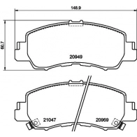 Тормозные колодки дисковые, комплект DON 1439893665 18NW OTX PCP1842