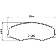 Тормозные колодки дисковые, комплект DON Nissan Navara (D22) 1 Пикап 2.4 4x4 150 л.с. 1997 – 2004 PCP1846 D61S XV