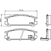 Тормозные колодки дисковые, комплект DON PI4XX J Subaru Impreza (GC) 1 Седан 1.5 95 л.с. 1994 – 1998 PCP1859