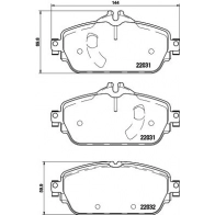 Тормозные колодки дисковые, комплект DON HFHKN 69 Mercedes C-Class (S205) 4 Универсал 1.5 C 200 EQ Boost 4 matic (2078) 184 л.с. 2018 – 2025 PCP1869