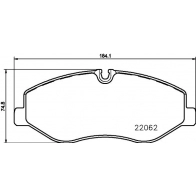 Тормозные колодки дисковые, комплект DON PCP1871 CM0C FYU Mercedes Vito (W447) 3 Автобус 116 CDI (447.701, 447.703, 447.705) 163 л.с. 2019 – 2024