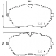 Тормозные колодки дисковые, комплект DON GTC2 Y Peugeot 508 2 (F40, FC, FJ) Универсал 1.6 THP 165 (F45GYV) 165 л.с. 2018 – 2025 PCP1883