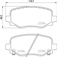 Тормозные колодки дисковые, комплект DON PCP1889 P24 4Z8 1441006466